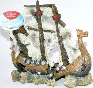 Грот "Затонувший драккар" 26*11*23 см