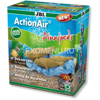 JBL ActionAir Pinnipeds - Декоративная подвижная фигурка с воздушным приводом для аквариума "Тюлени"