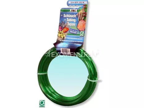 JBL Aquarium tubing GREEN 12/16 - Гибкий шланг для воды, прозрачный зеленый, 2,5 м, на подвесе