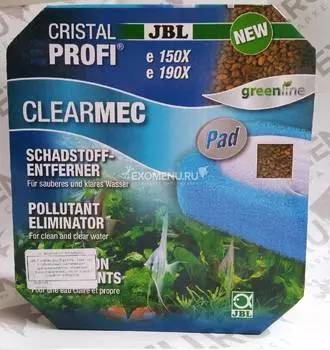 JBL ClearMec plus Pad CPe - Комплект с губкой и наполнителем для удаления нитритов, нитратов и фосфатов для внешних фильтров CristalProfi e150x/190x