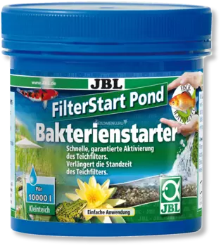 JBL FilterStart Pond - Препарат, содержащий бактерии для активации прудовых фильтров, 250 г на 10000 литров воды