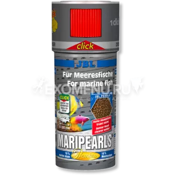 JBL MariPearls CLICK - Корм премиум-класса в форме гранул для морских аквариумных рыб, 250 мл (140 г)