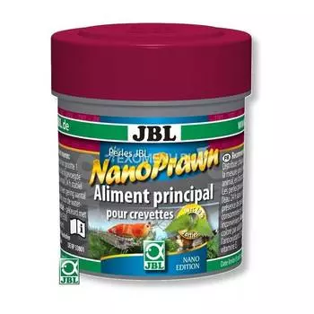 JBL NanoPrawn - Основной корм в форме гранул для креветок в нано-аквариумах, 60 мл (35 г)