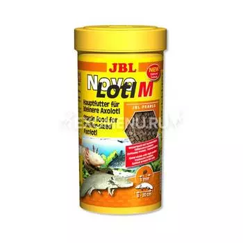 JBL NovoLotl M - Основной корм для небольших аксолотлей, гранулы, 250 мл (150 г)