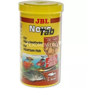 JBL NovoTab - Осн. корм для пресноводных аквариумных рыб, таблетки, 1 л (620 г)