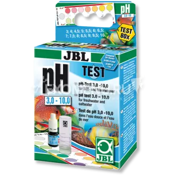 JBL pH Test-Set 3,0-10,0 - Экспресс-тест для контроля значения рН в пресной и морской воде в диапазоне 3-10 единиц, примерно на 80 измерений.