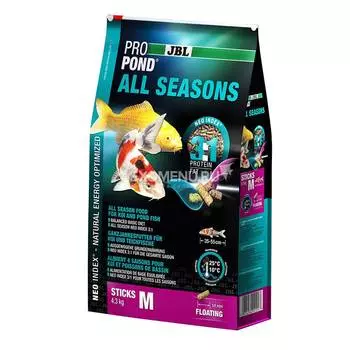 JBL ProPond All Seasons M - Осн всесез корм д/кои 35-55 см, плав палоч 14 мм, 4,3кг/2