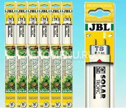 !JBL SOLAR TROPIC T8 - Люминесцентная лампа полного солнечного спектра Т8 для превосходного роста аквариумных растений, 25 Вт, 742 мм