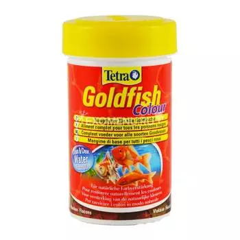 !Корм для окраса золотых рыб Tetra Goldfish Colour 100ml хлопья