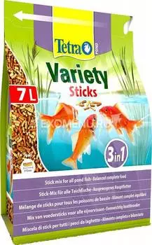 Корм для прудовых рыб Tetra Pond Variety Sticks 7 л, смесь из 3-х видов палочек