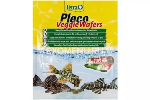 Корм для растительноядных донных рыб Tetra Pleco Veggie Wafers 15 г