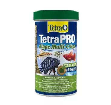 Корм для всех видов рыб со спирулиной Tetra Pro Algae 500 ml чипсы