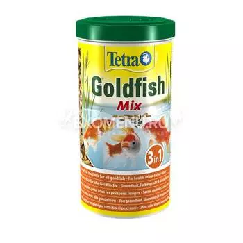 Корм для золотых рыб Tetra Pond Goldfish Mix 1 л, кормовая смесь: хлопья, палочки, гаммарус
