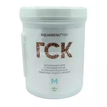 Корм ГСК M AQUAMENU PRO 600 мл (210 г) натуральный, с гречневой мукой и спирулиной