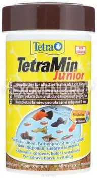 Корм основной для всех видов рыб Tetra Min Mini Junior мелкие хлопья