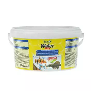 Корм основной с креветкой для плотоядных, травоядных донных рыб TetraWaferMix таблетки 3,6л