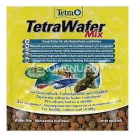 Корм основной с креветкой для плотоядных, травоядных донных рыб TetraWaferMix таб. пакет 15 гр