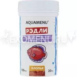 Корма AQUAMENU Редли 100 мл, хлопья усиления окраски рыб