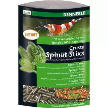 Кормовая добавка для креветок Dennerle Crusta Spinach Stixx, богатая жизненноважными элементами