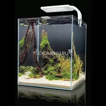Креветкарий AQUAEL SHRIMP SET SMART PLANT || 30 белый, (30х30х35) укомплектован светодиодным светильником,фильтром, обогревателем