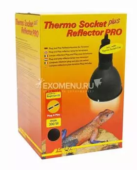 !LUCKY REPTILE Аксессуар для ламп "Светильник навесной с защитной сеткой, разьемом",черный (Германия)