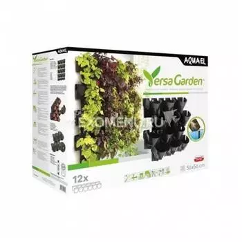 Настенный модуль VERSA GARDEN HYDRIPONIC PLUS для создания "зеленых стен" (3 секции по 3 горшка)