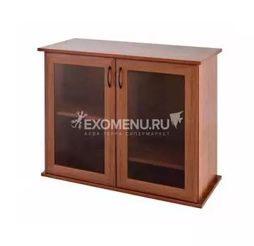 Пoдставка 80 (810*360*720) две дверки МДФ со стеклом, орех, в коробке, модель 2016