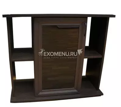 Подставка 80 (810Х360Х710) с одной дверкой МДФ с тонированным стеклом, венге, собранная, ПВХ