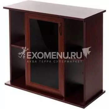 Подставка 90 (910х360х710) с дверкой МДФ со стеклом, махагон, собранная, ПВХ