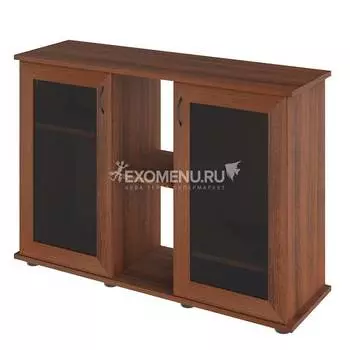 Подставка AquaPlus 100 (1010*410*720) две дверки МДФ со стеклом, орех, собранная, подходит для модели аквариума LUX П200