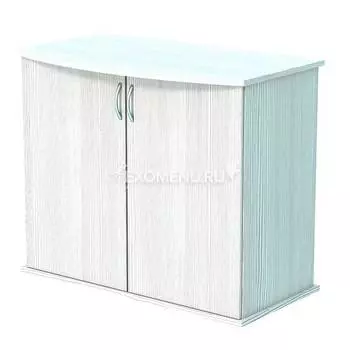 Подставка AquaPlus фигурная 80 (810*360*720) две дверки ДСП, белое дерево, в коробке