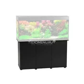 Подставка АТОЛЛ 350 (чёрная шагрень) комплект с фасадами, плита ЛДСП 16/22 мм, кромка ПВХ 0,45/1мм, 126*51*82 см, упор-защелка, рег. опоры (без винтов)