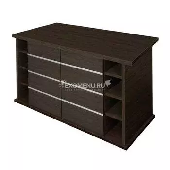 Подставка без дверок ALTUM 300/ CRYSTAL 310 (венге) влагостойкая плита ЛДСП 16/22 мм, кромка ПВХ 0,45/1мм, 126*46*79 см, регул-мые опоры