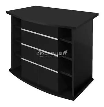 Подставка без дверок ALTUM PANORAMIC 135/ CRYSTAL PANORAMIC 145 (чёрная шагрень) влагостойкая плита