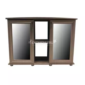Пoдставка фигурная 100 (1010*410*720) две дверки МДФ со стеклом, венге, собранные, модель 2016
