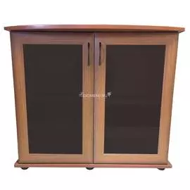 Пoдставка фигурная 80 (810*360*720) две дверки МДФ со стеклом, итальянский орех, собранная