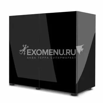 Подставка GLOSSY 80 AQUAEL, черная, 2 дверцы ДСП + акриловое покрытие