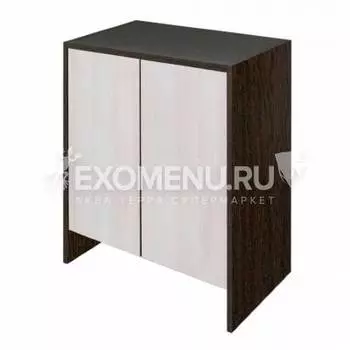 Подставка с 2 дверками TURT-HOUSE AQUA 55/IWAGUMI 55 (корпус венге/фасады бел.дуб)влаг.плита ЛДСП 16мм кр.ПВХ 0,45/1мм 55*35*82см (шт.)