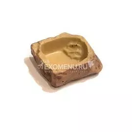 Поилка - камень для рептилий Simple Zoo, квадратная, 90х80х30 мм