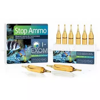 PRODIBIO Препарат STOP AMMO, для нетрализации аммиака в морской и пресной воде (6шт)