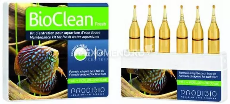 !PRODIBIO BIO CLEAN fresh water, для пресной воды (BIO DIGEST+ BIO TRACE)(6шт)