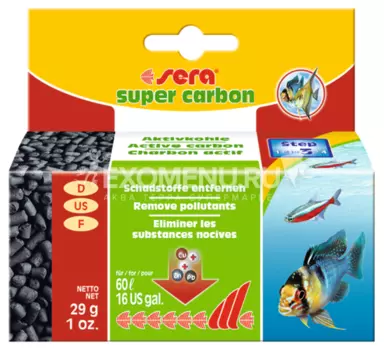 Sera Активированный уголь SUPER CARBON 29 г