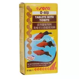 Sera корм для рыб универсальный O-NIP 24 таблетки (клеятся на стекло)