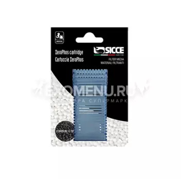 SICCE Фильтрующий материал для фильтра MIСRON удаление фосфатов ZEROPHOS 20г /картридж/ (67652)