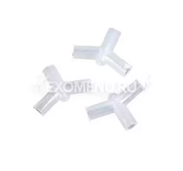 Тройник Red Plastic, с насечками для трубки 4/6