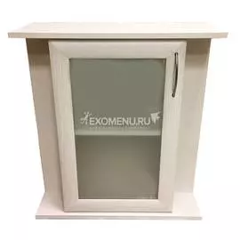 Тумба Aquatech(Классик) 60 л МДФ+СТ Беленый дуб/Беленый дуб, стекло