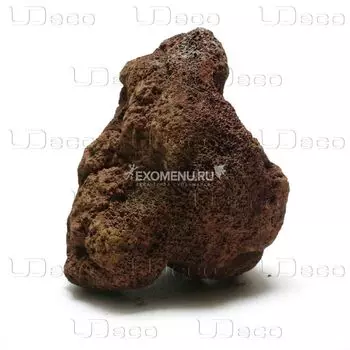 UDeco Brown Lava M - Натуральный камень "Лава коричневая" для оформления аквариумов и террариумов, 1 шт.