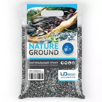 UDeco Canyon Green Натуральный грунт для аквариумов "Зеленый гравий", 4-6 мм, 2 л