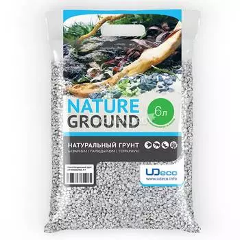 UDeco Canyon White - Натуральный грунт для аквариумов "Белый гравий", 3-5 мм, 6 л