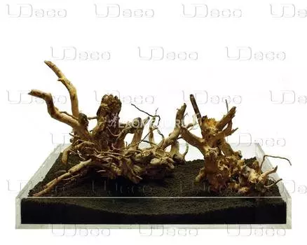 UDeco Desert Driftwood Aquascape - Набор для оформления акваскейпов из нескольких натуральных "пустынных" коряг, упаковка 0,3-0,5 кг